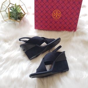 Tory Burch Gabrielle Wedge in Royal Navy